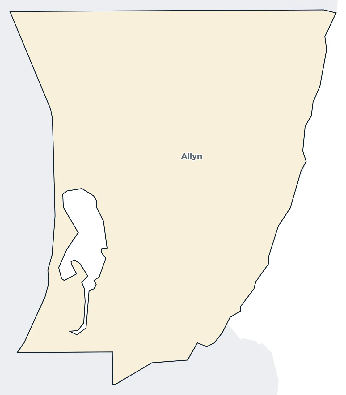 Map of the Allyn census-designated place