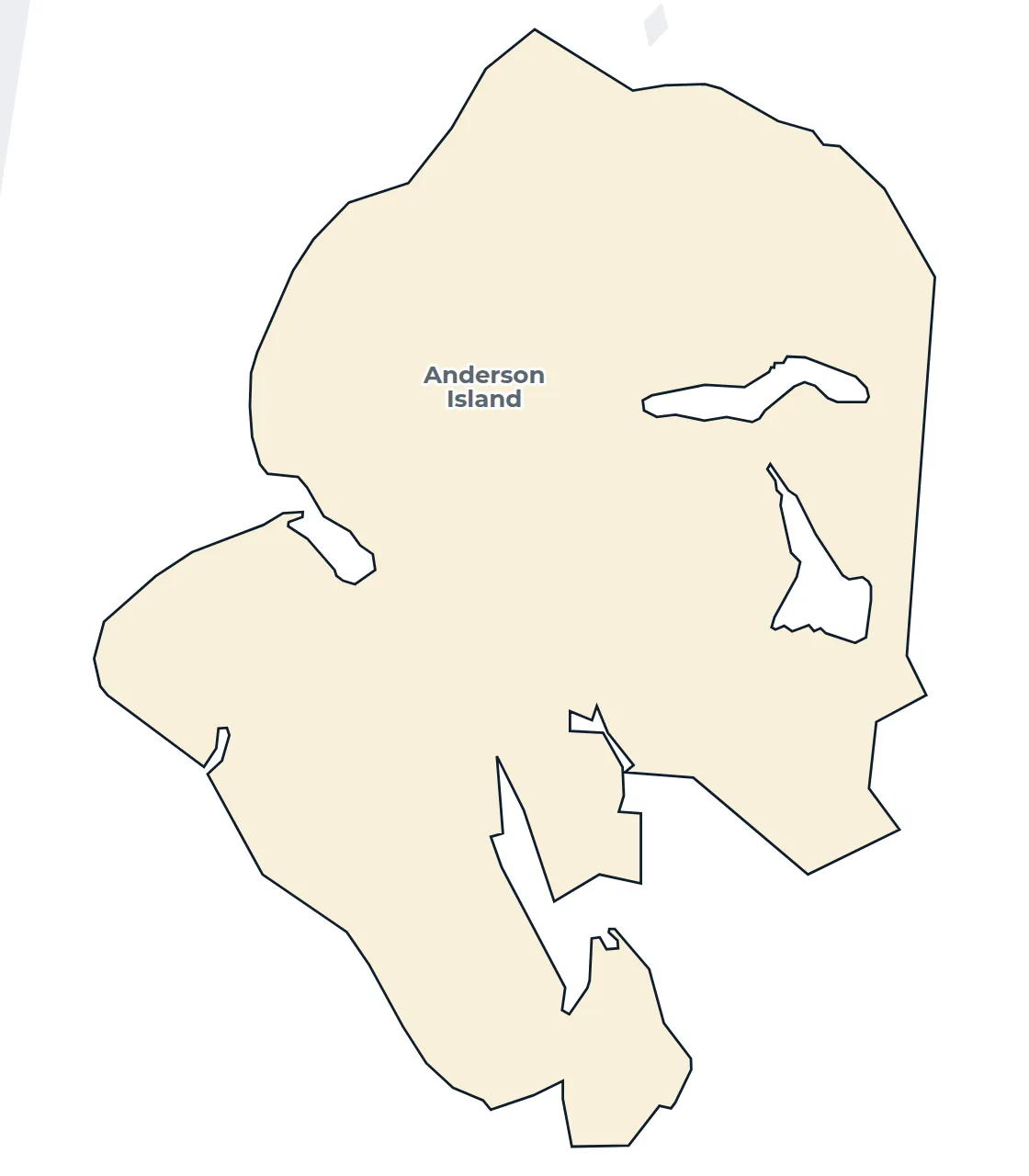 Map of the Anderson Island census-designated place