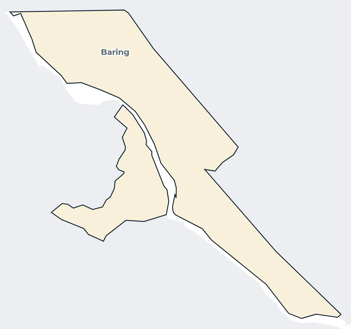 Map of the Baring census-designated place