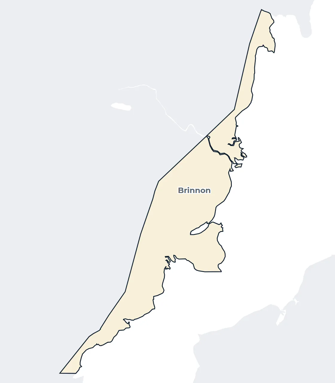 Map of the Brinnon census-designated place