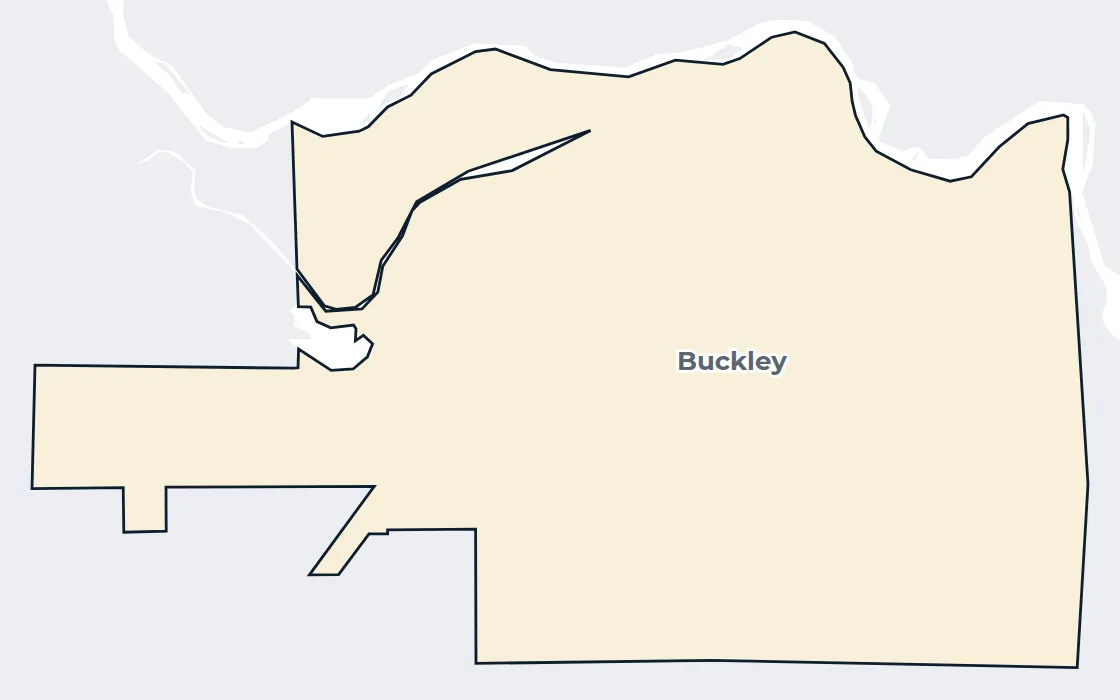 Map of the Buckley city limits