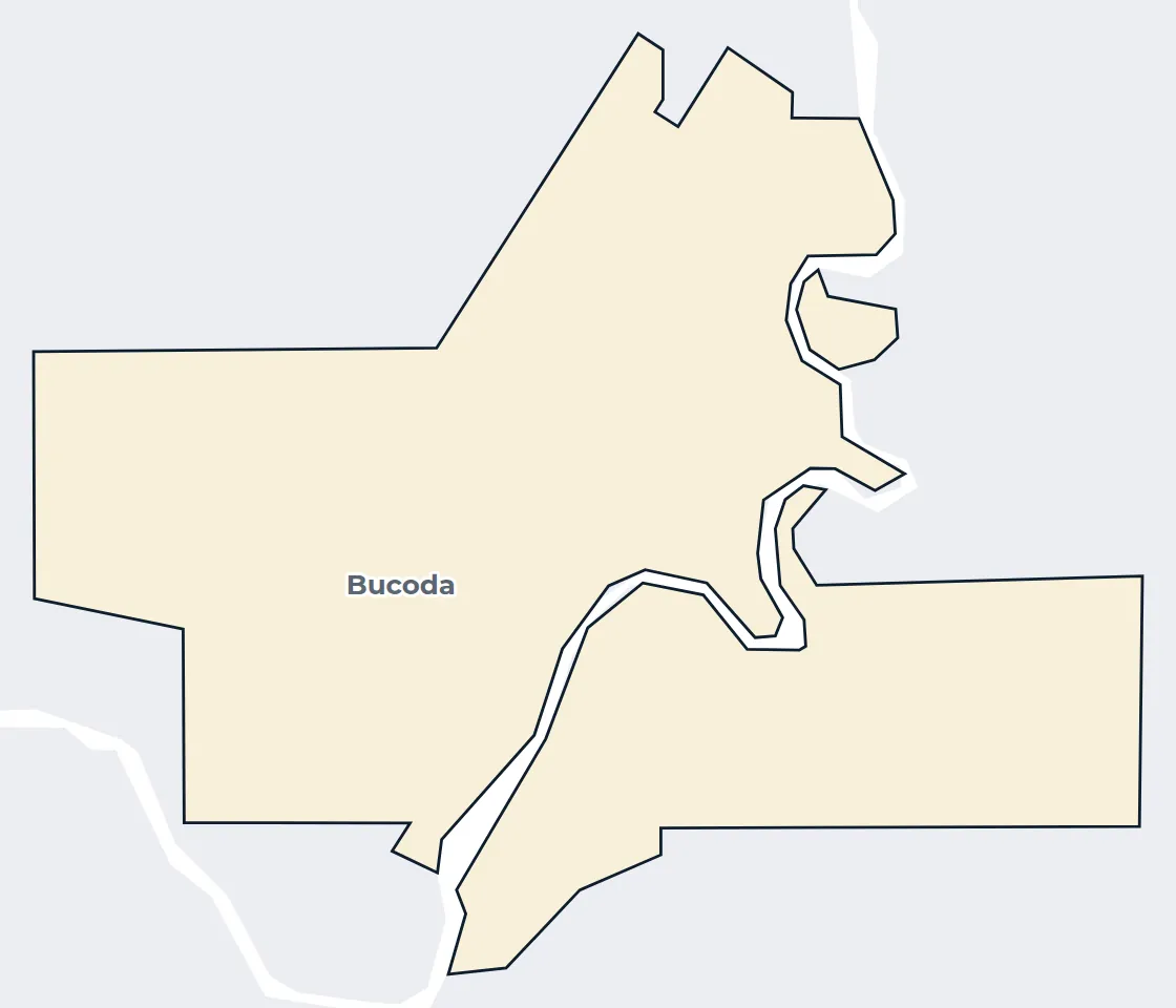 Map of the Bucoda town limits