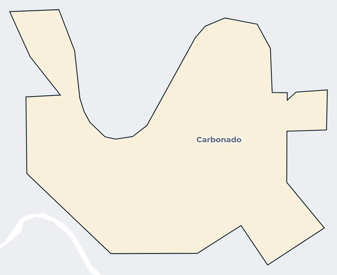 Map of the Carbonado town limits