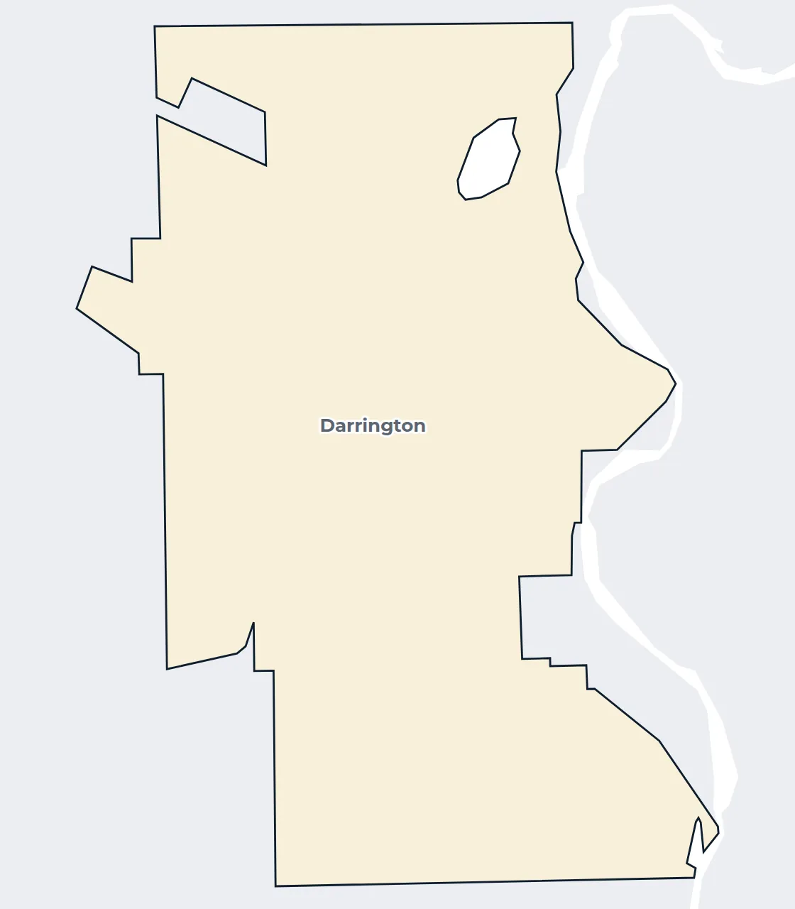 Map of the Darrington town limits