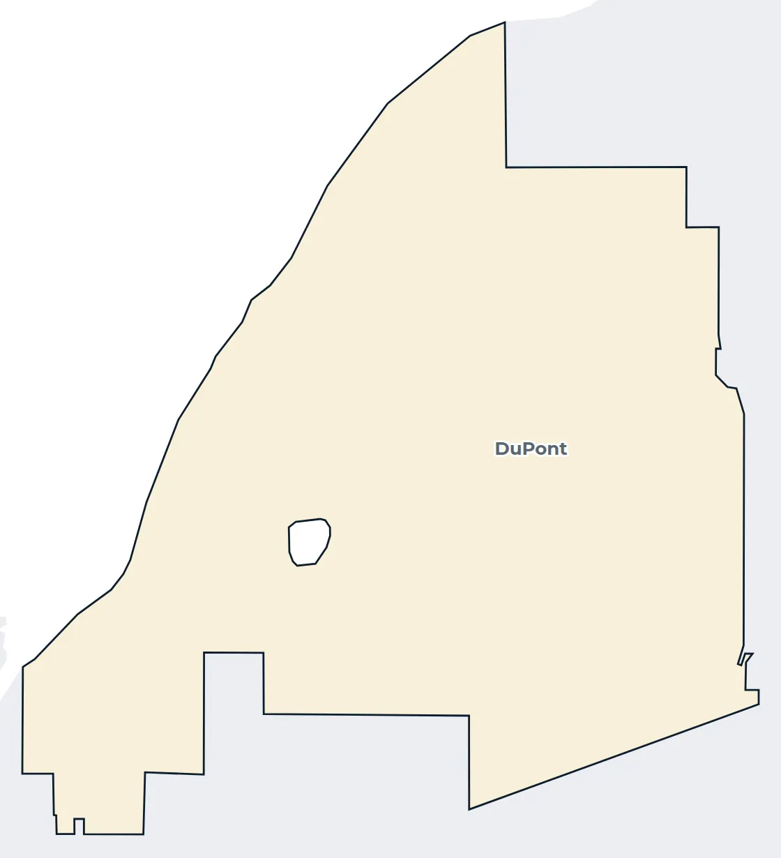 Map of the DuPont city limits
