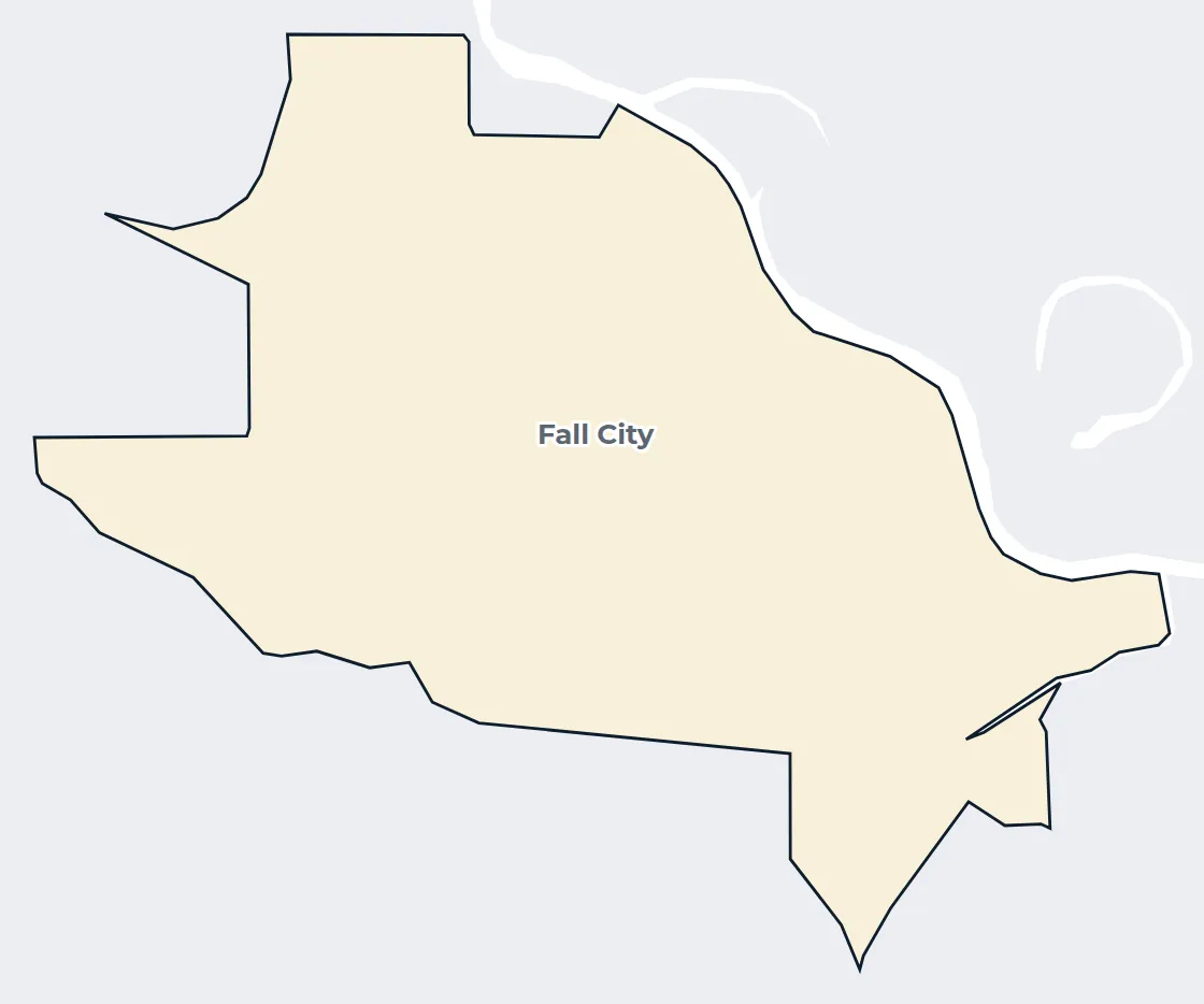 Map of the Fall City census-designated place