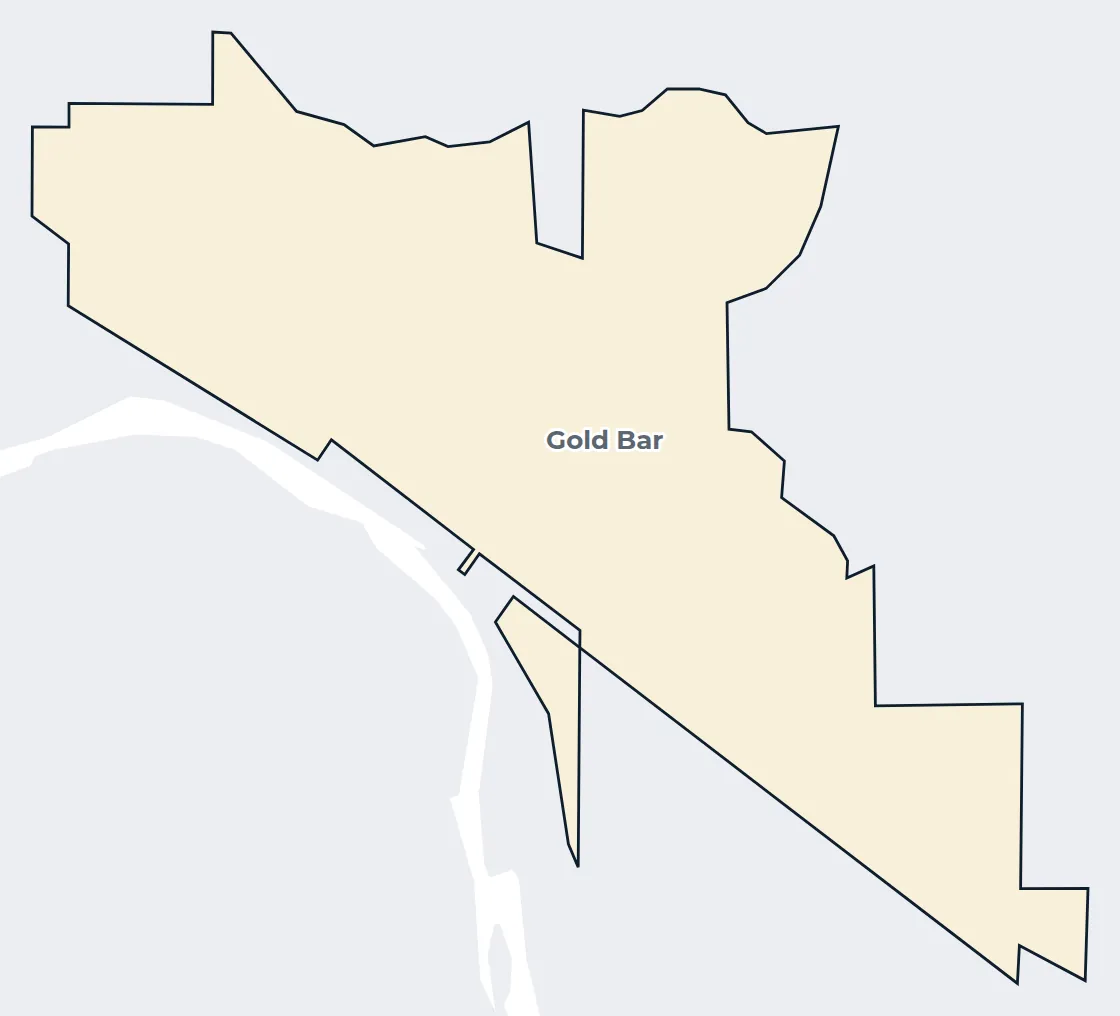 Map of the Gold Bar city limits