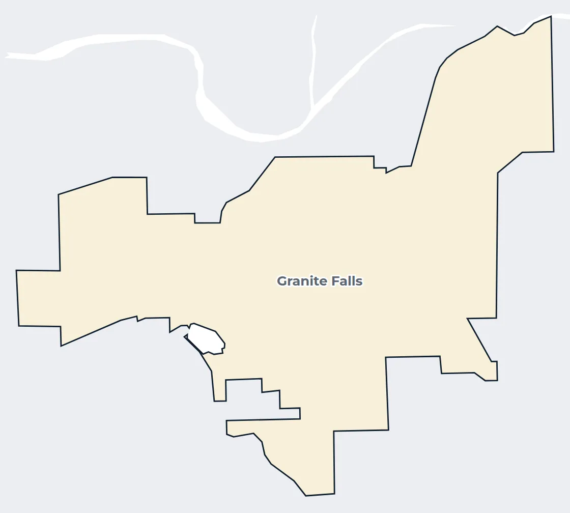 Map of the Granite Falls city limits