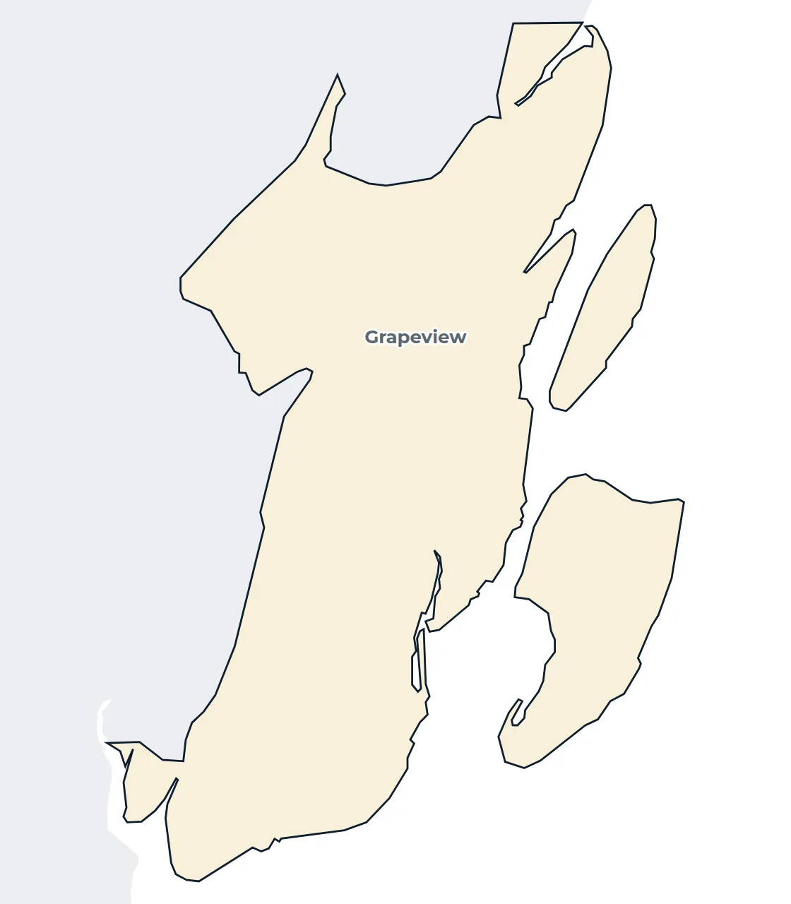 Map of the Grapeview census-designated place