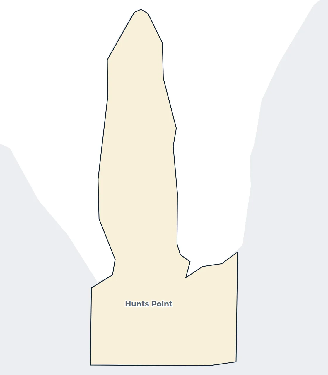 Map of the Hunts Point town limits