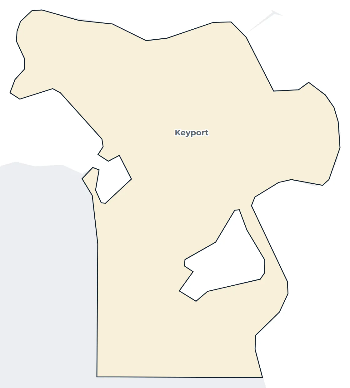 Map of the Keyport census-designated place