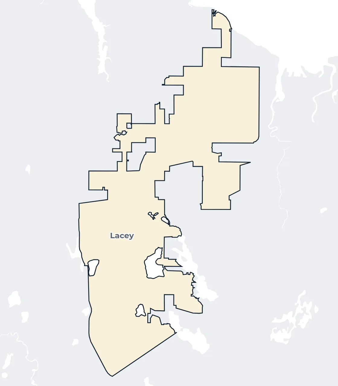 Map of the Lacey city limits