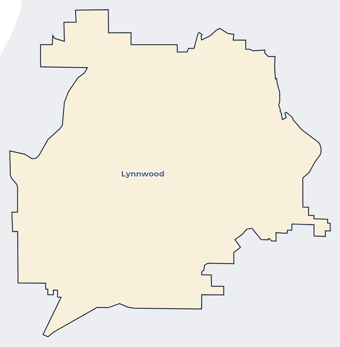 Map of the Lynnwood city limits