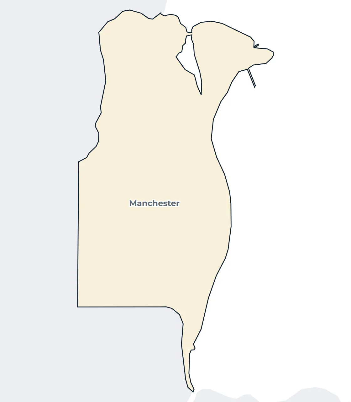 Map of the Manchester census-designated place