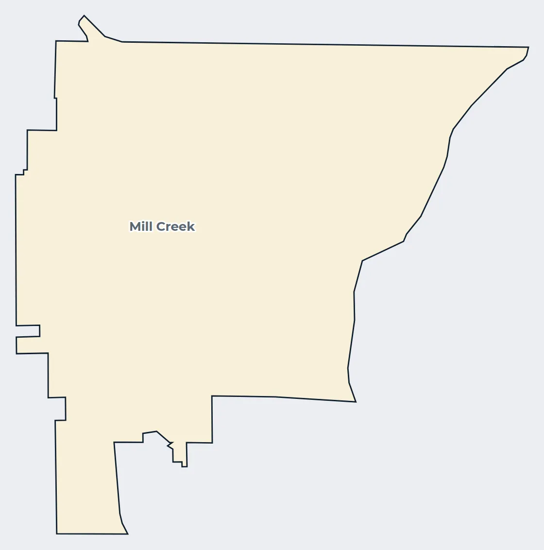 Map of the Mill Creek city limits