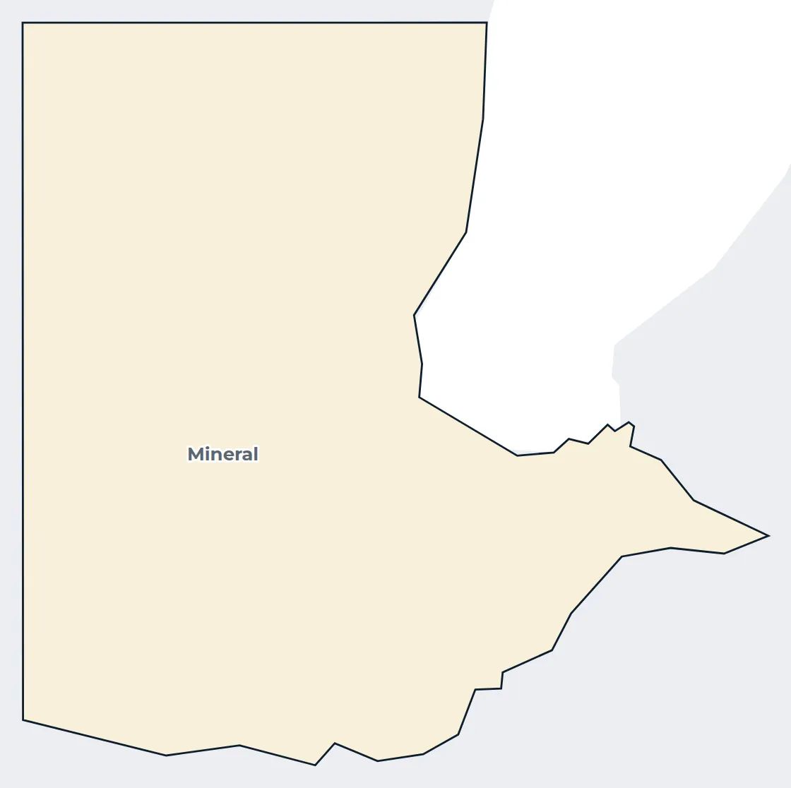 Map of the Mineral census-designated place