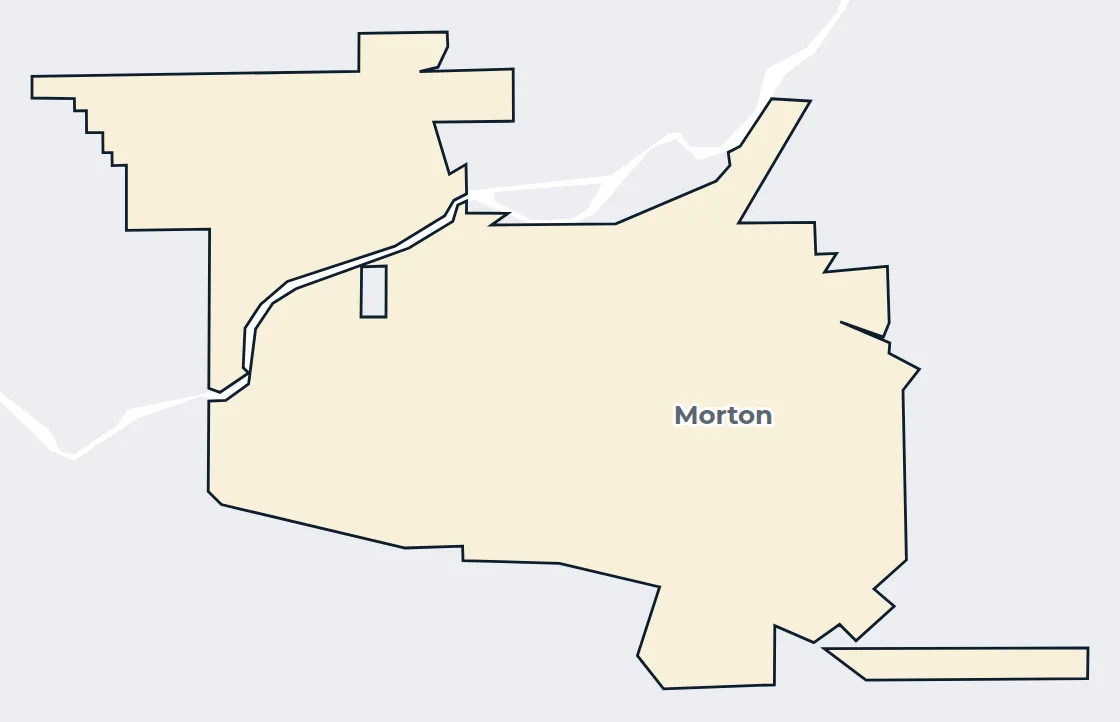 Map of the Morton city limits