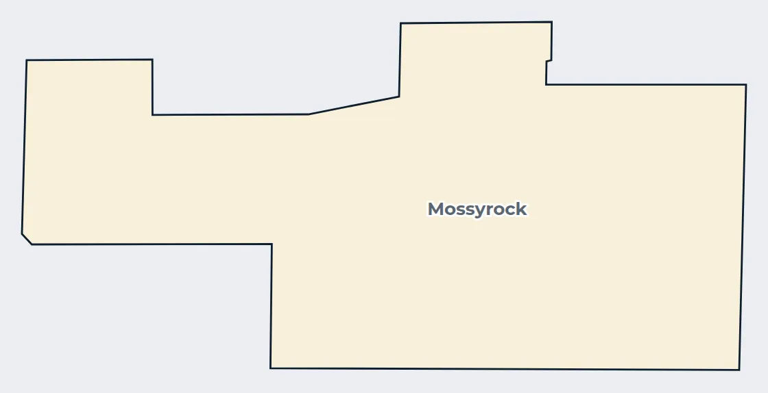 Map of the Mossyrock city limits