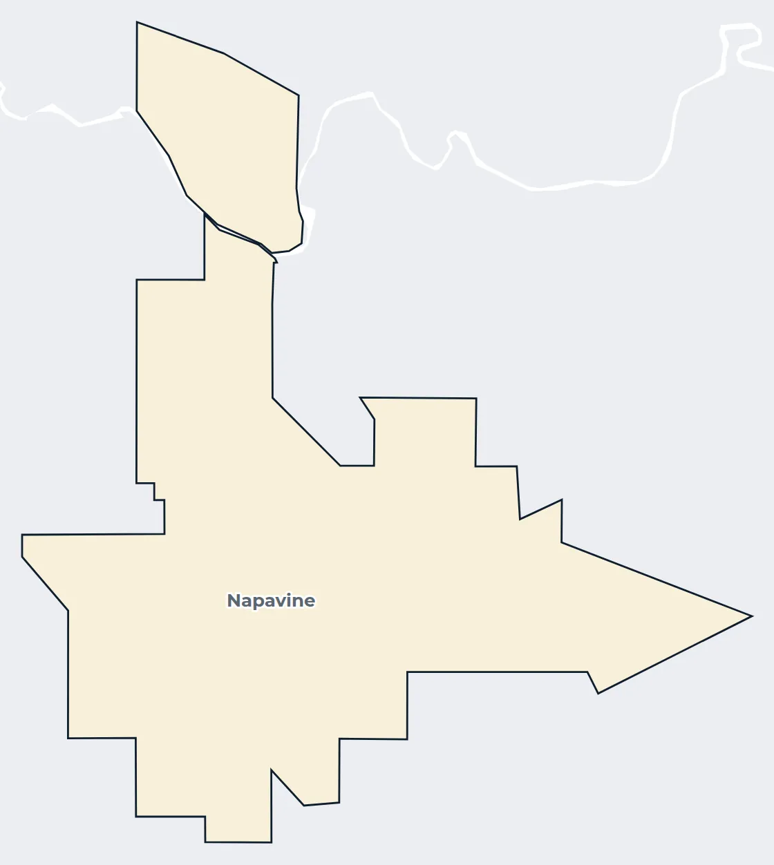 Map of the Napavine city limits