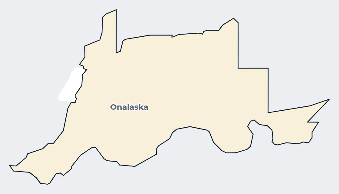 Map of the Onalaska census-designated place