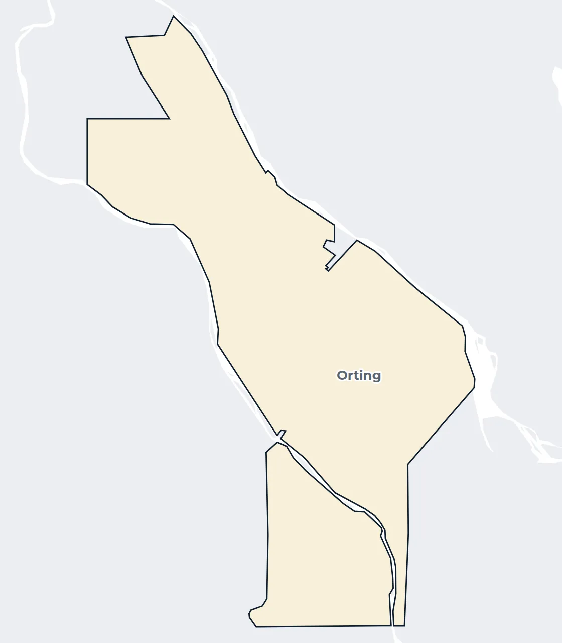Map of the Orting city limits
