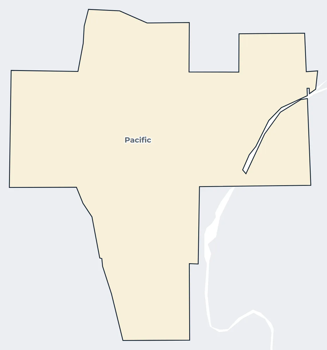 Map of the Pacific city limits