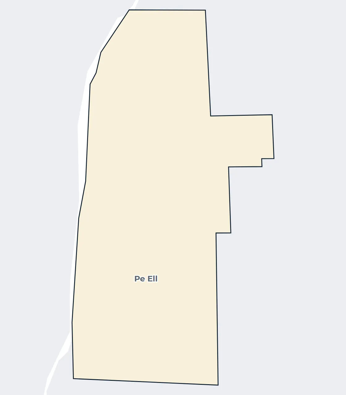 Map of the Pe Ell town limits