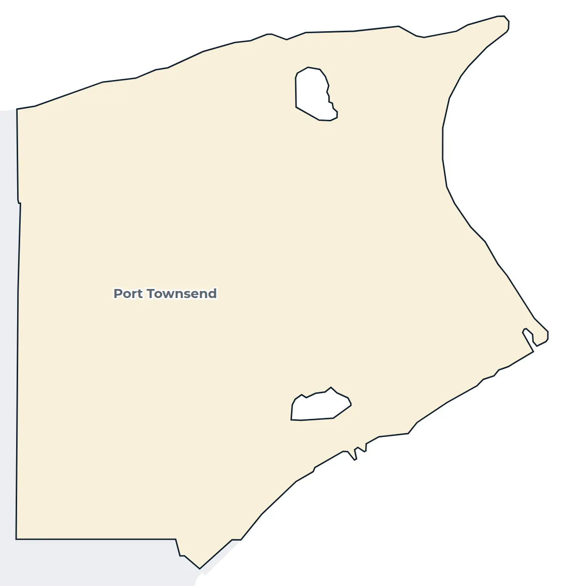 Map of the Port Townsend city limits