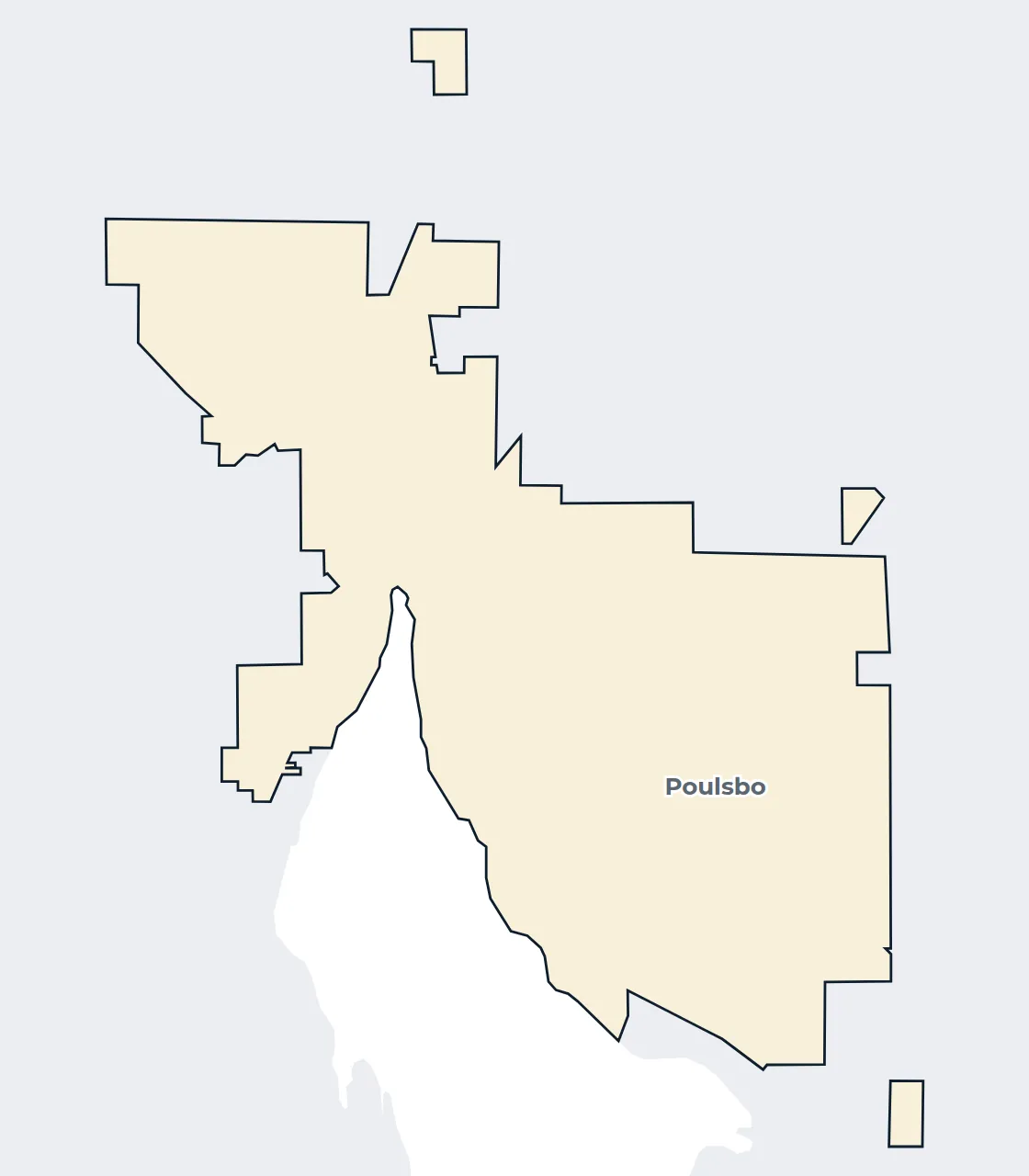 Map of the Poulsbo city limits
