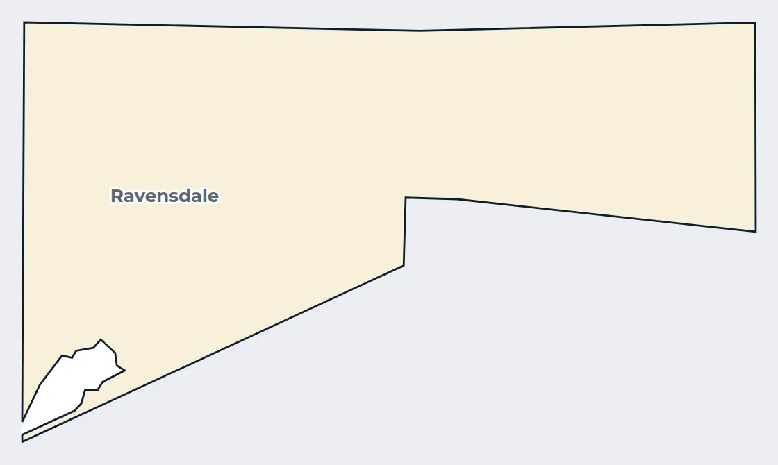 Map of the Ravensdale census-designated place