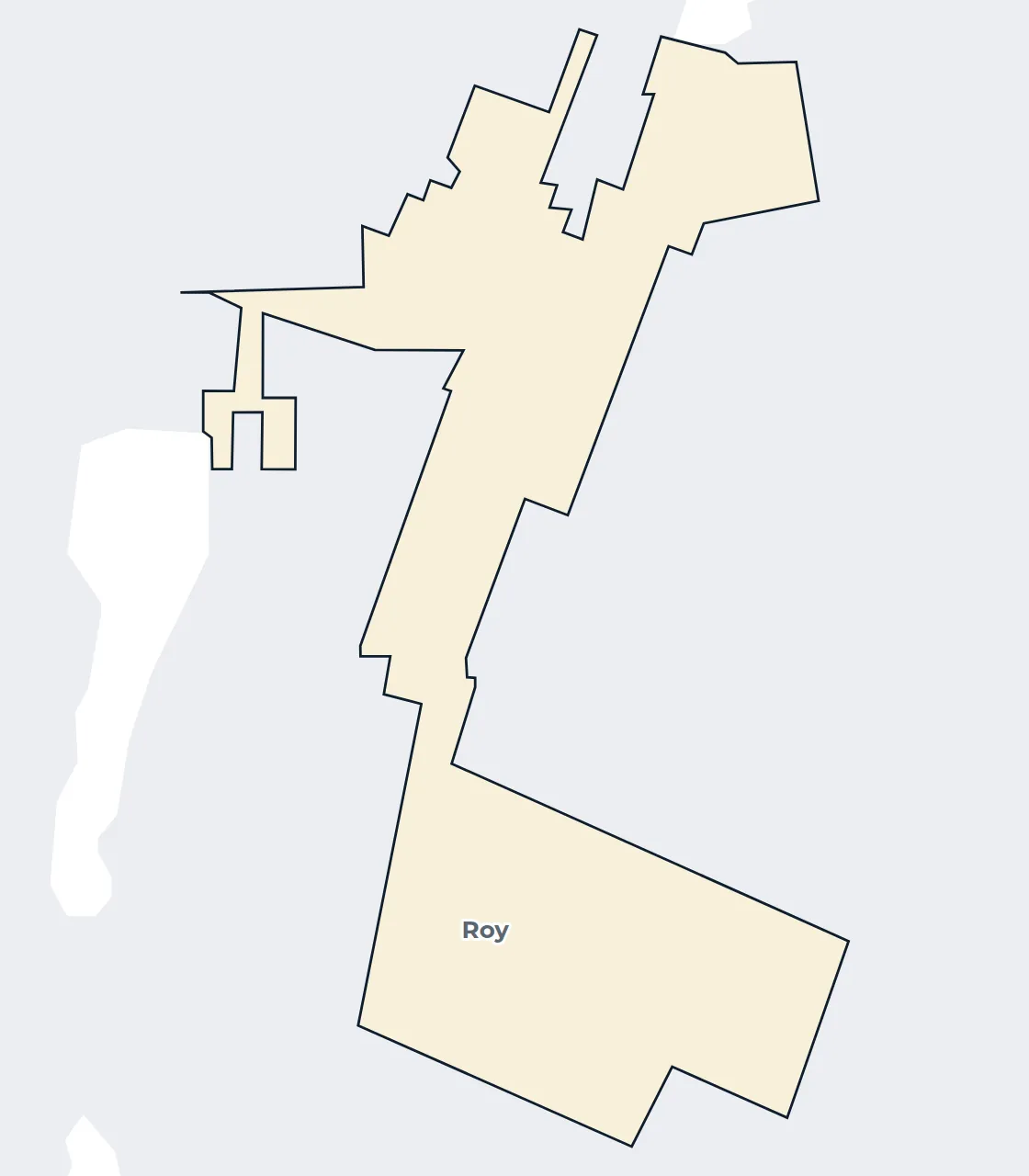 Map of the Roy city limits