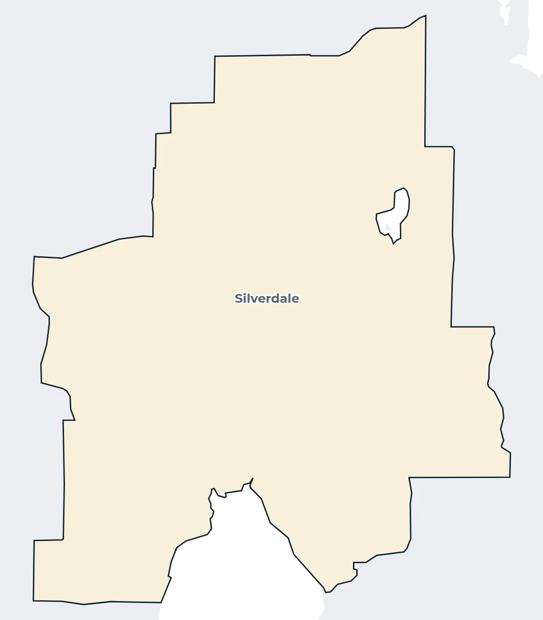 Map of the Silverdale census-designated place