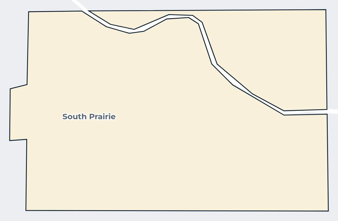 Map of the South Prairie town limits