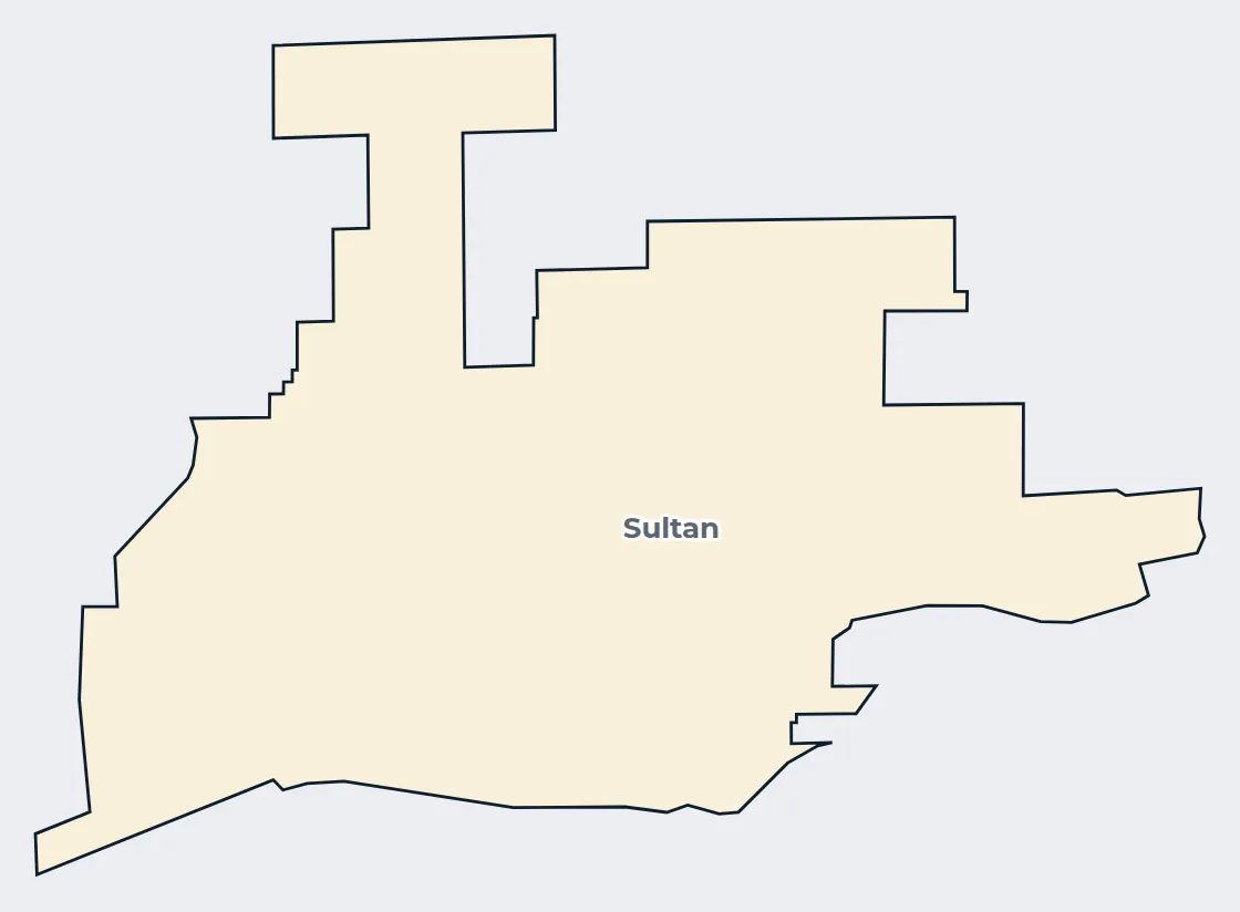 Map of the Sultan city limits