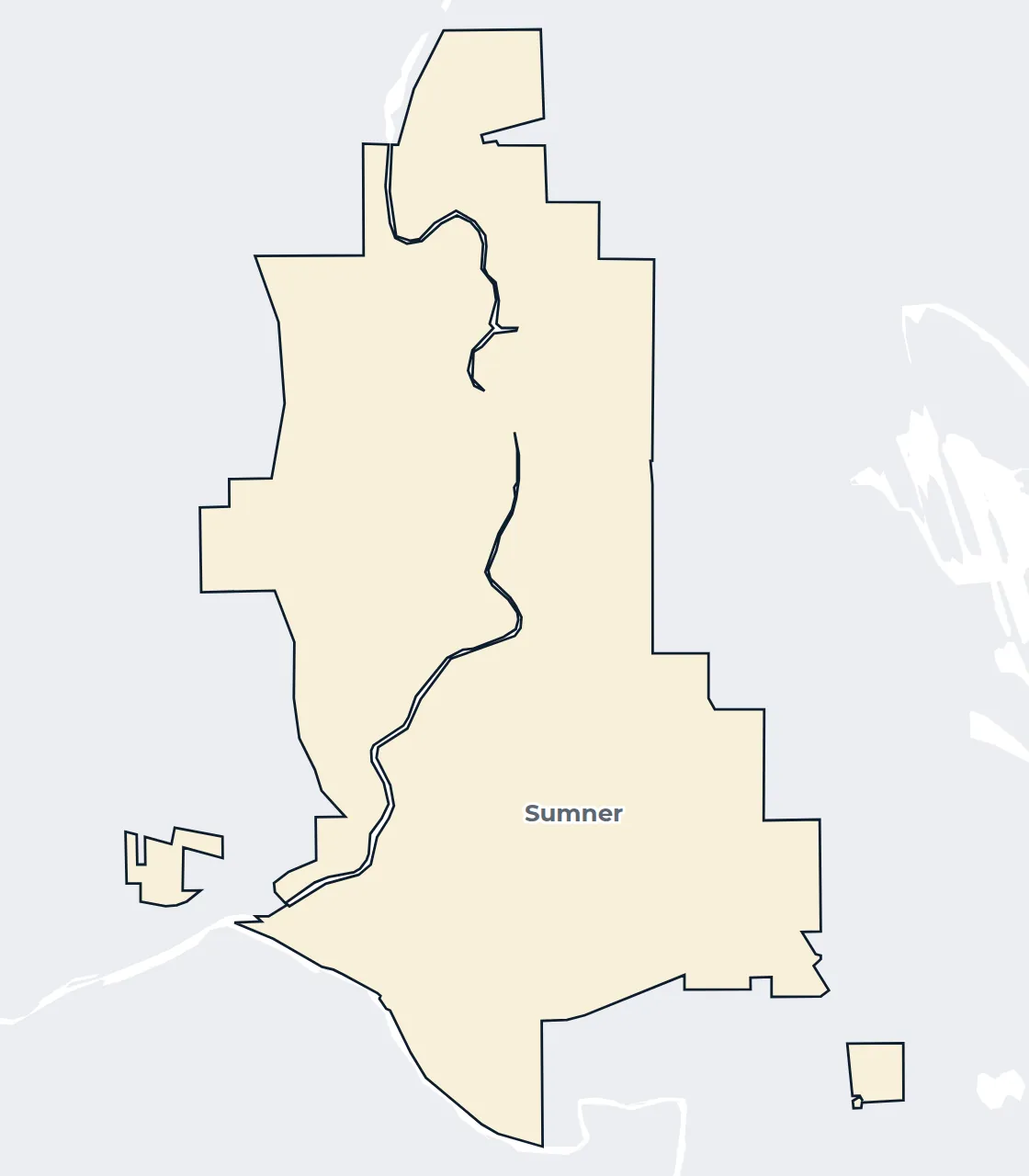 Map of the Sumner city limits