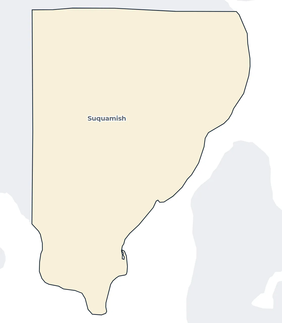 Map of the Suquamish census-designated place