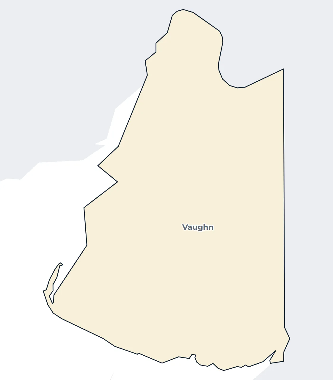 Map of the Vaughn census-designated place