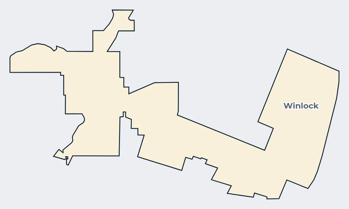 Map of the Winlock city limits