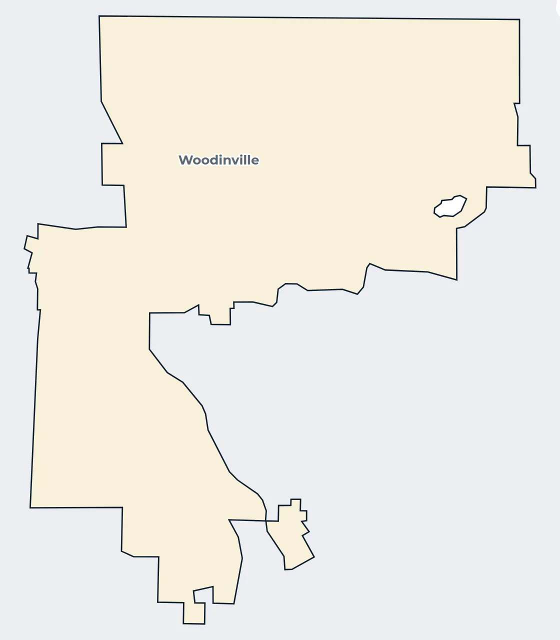 Map of the Woodinville city limits