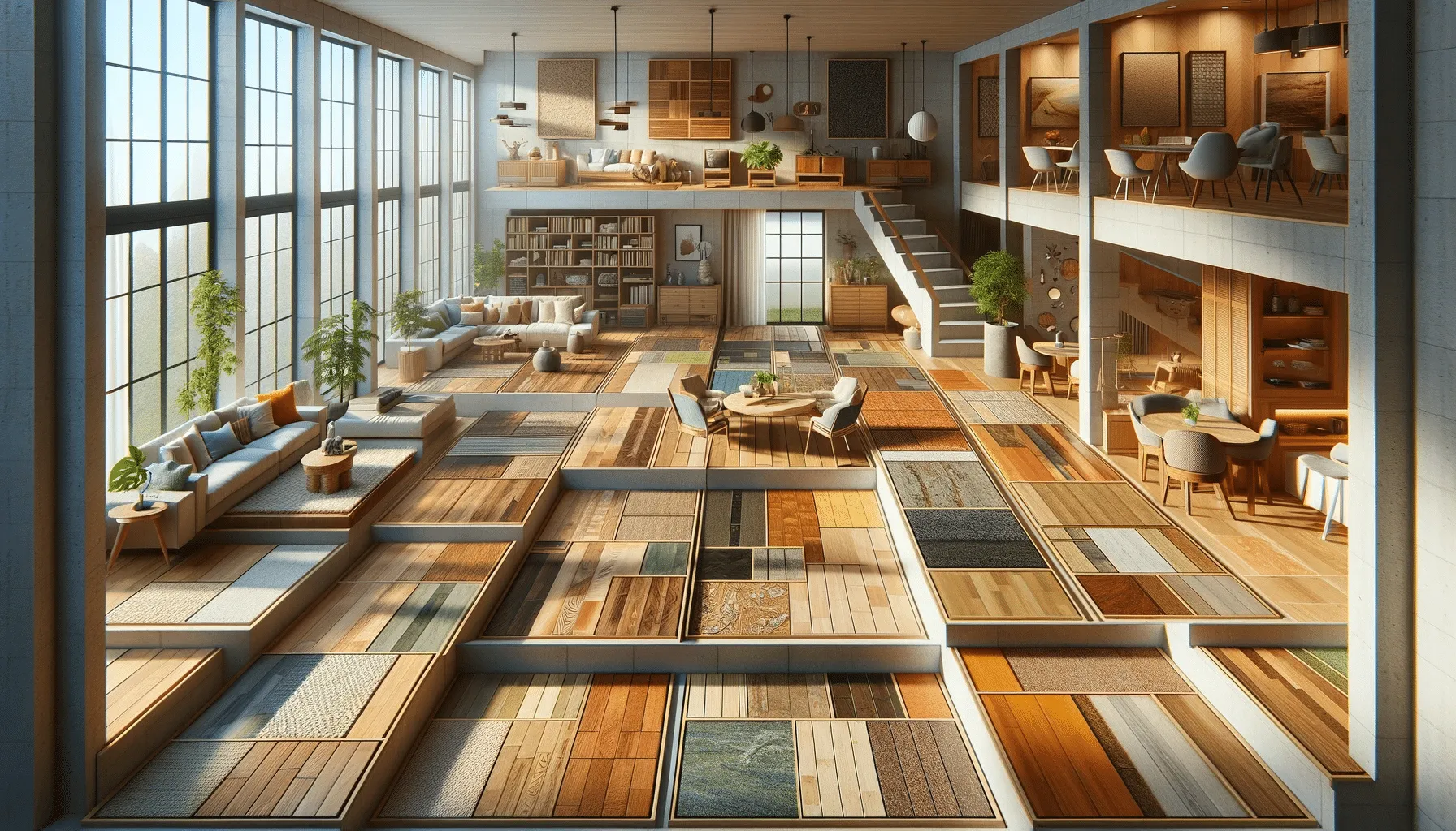 Eco friendly flooring in a living space