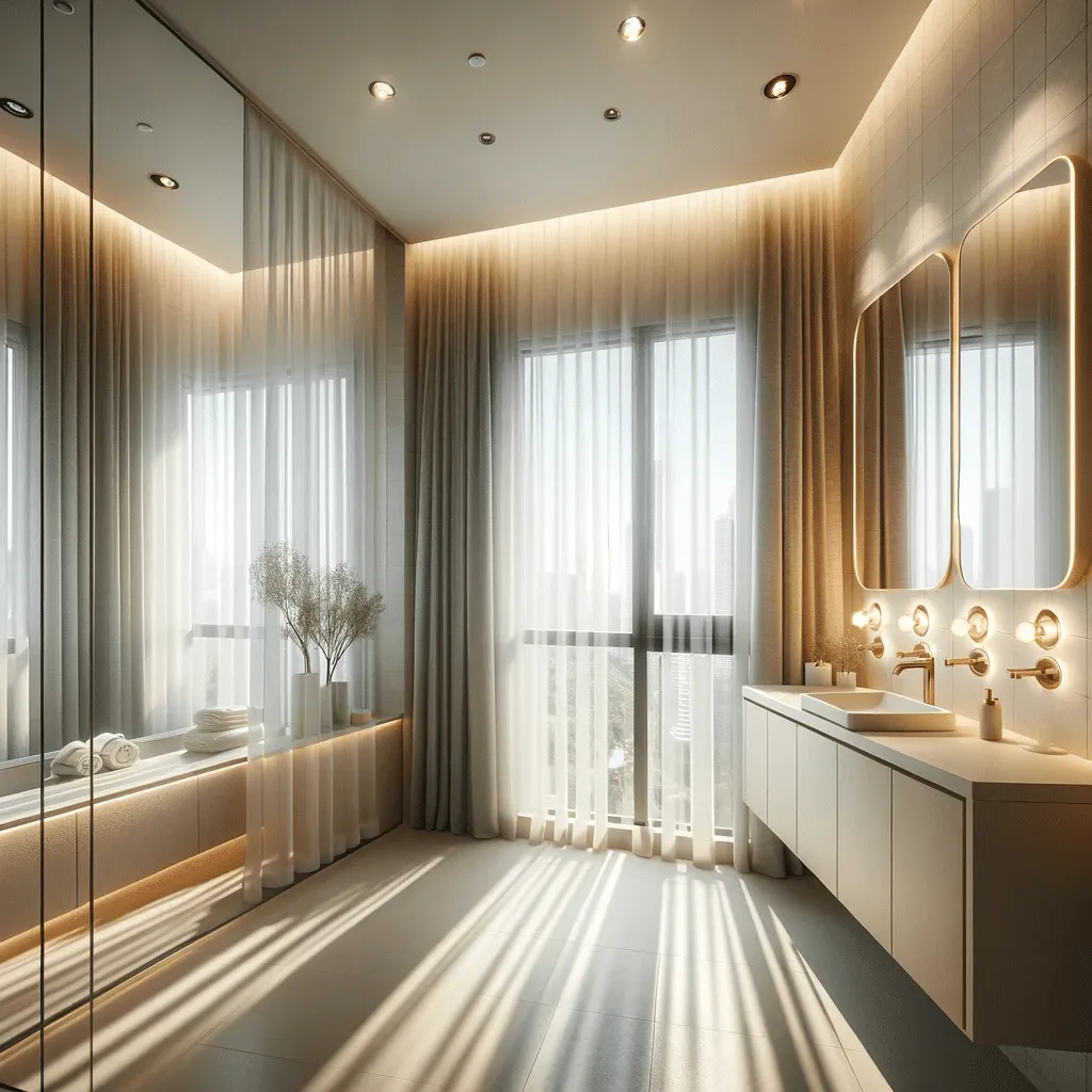 small bathroom with window, luxury small bathroom
