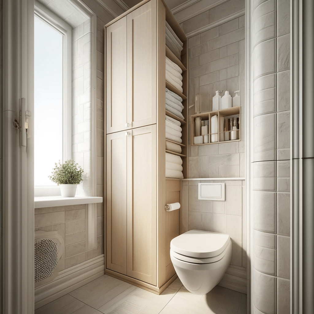 bathroom floor cabinet for small spaces, storing towels in small bathroom