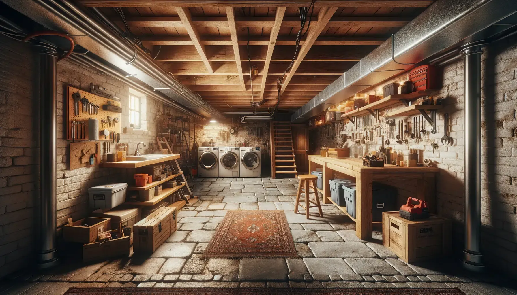 basement laundry room remodel