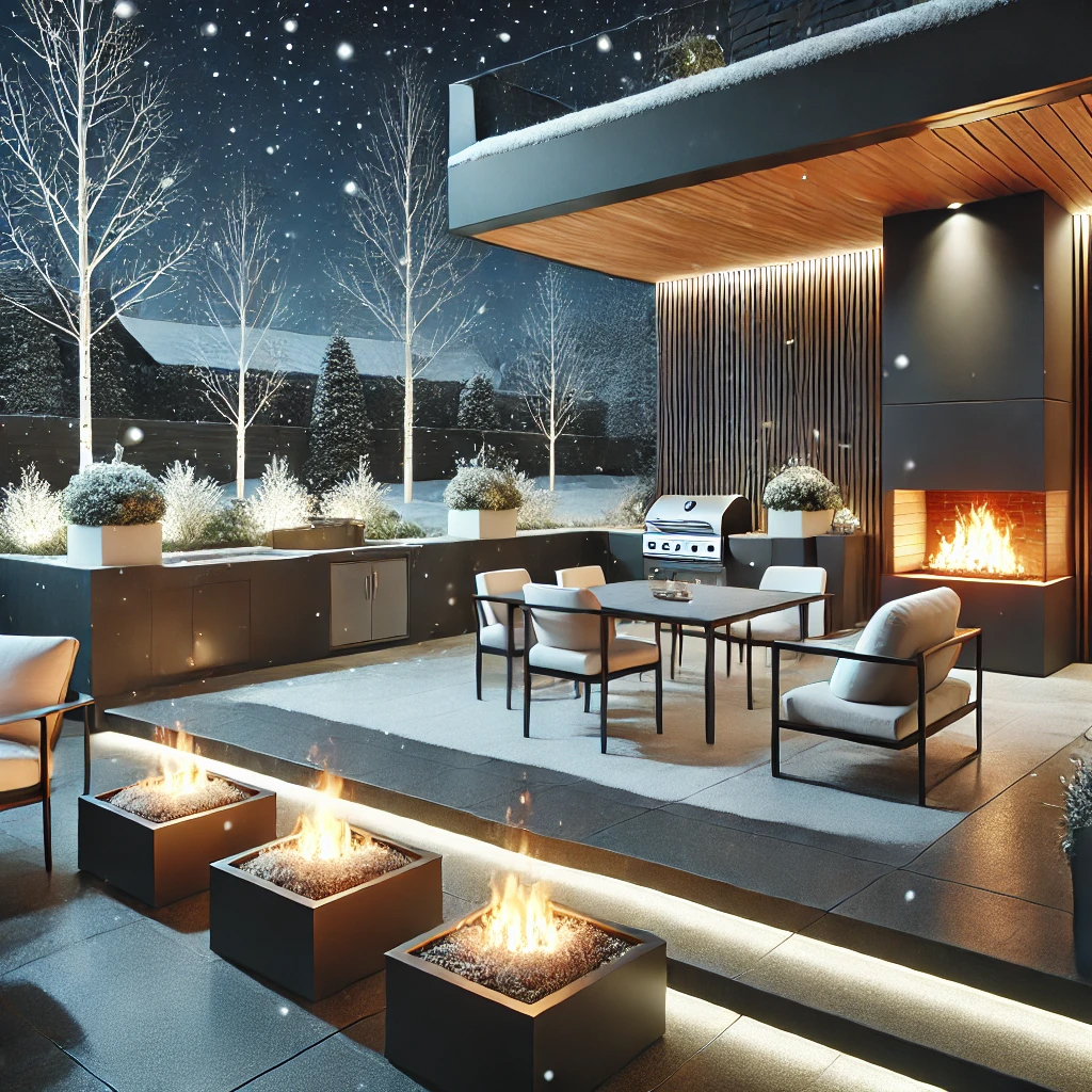 winter outdoor patio